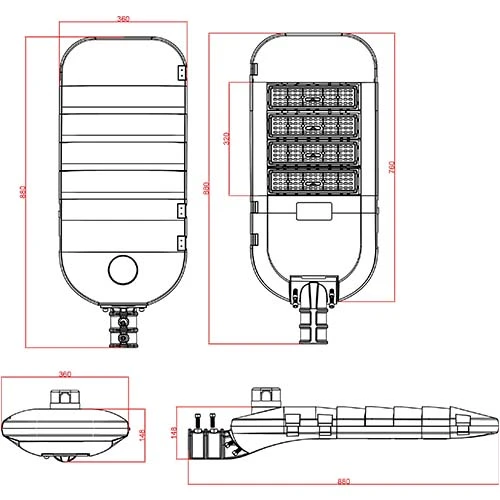 drawing of led street Light drawing of led street Light